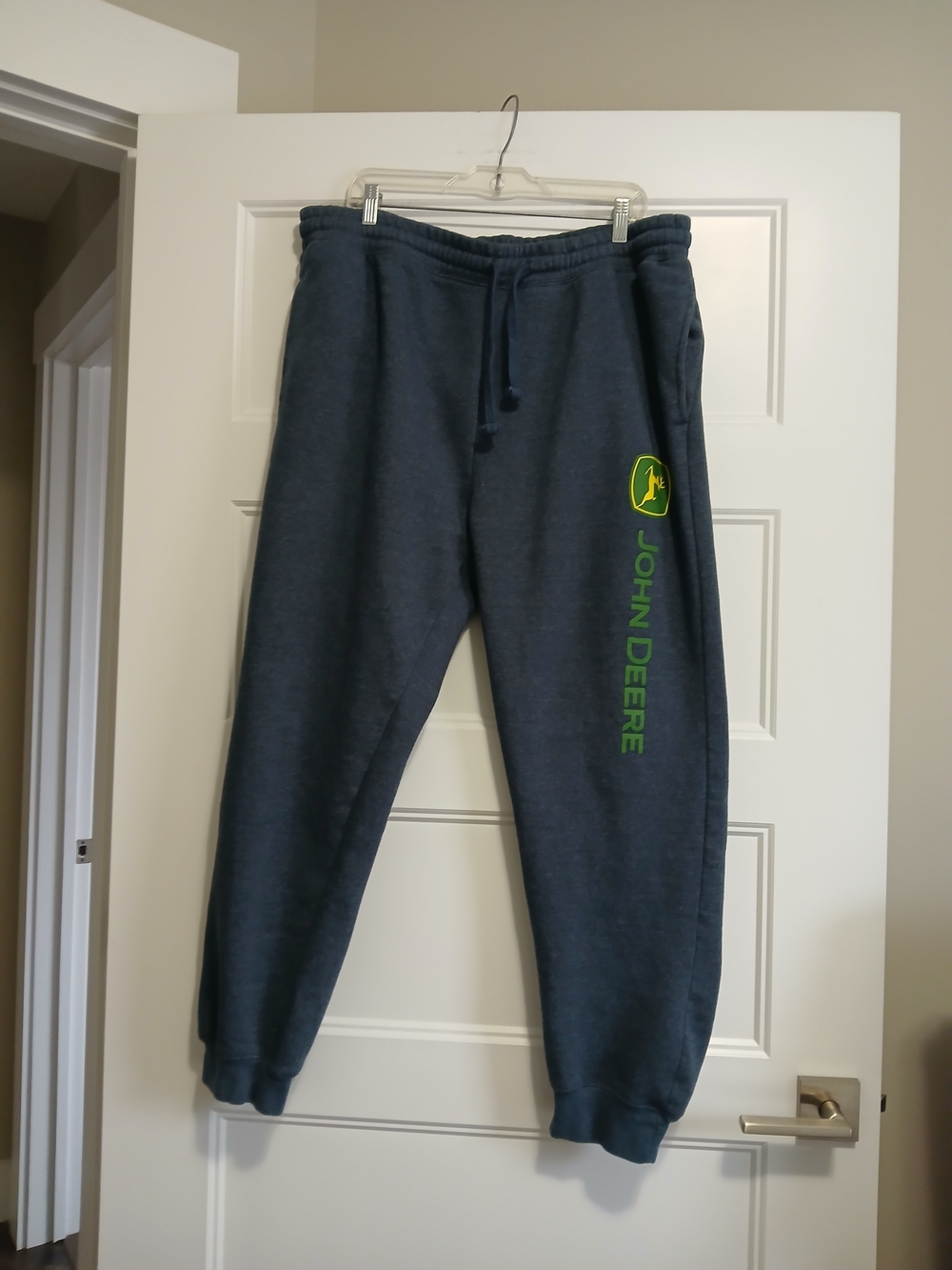 John Deere 2XL Fleece Sweatpants - Dark Gray with Green Logo